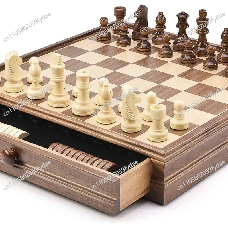 juego-de-ajedrez-y-damas-de-madera-maciza-de-nogal-con-cajon-caja-de-ajedrez-de-madera-maciza-de-alta-gama-de-madera