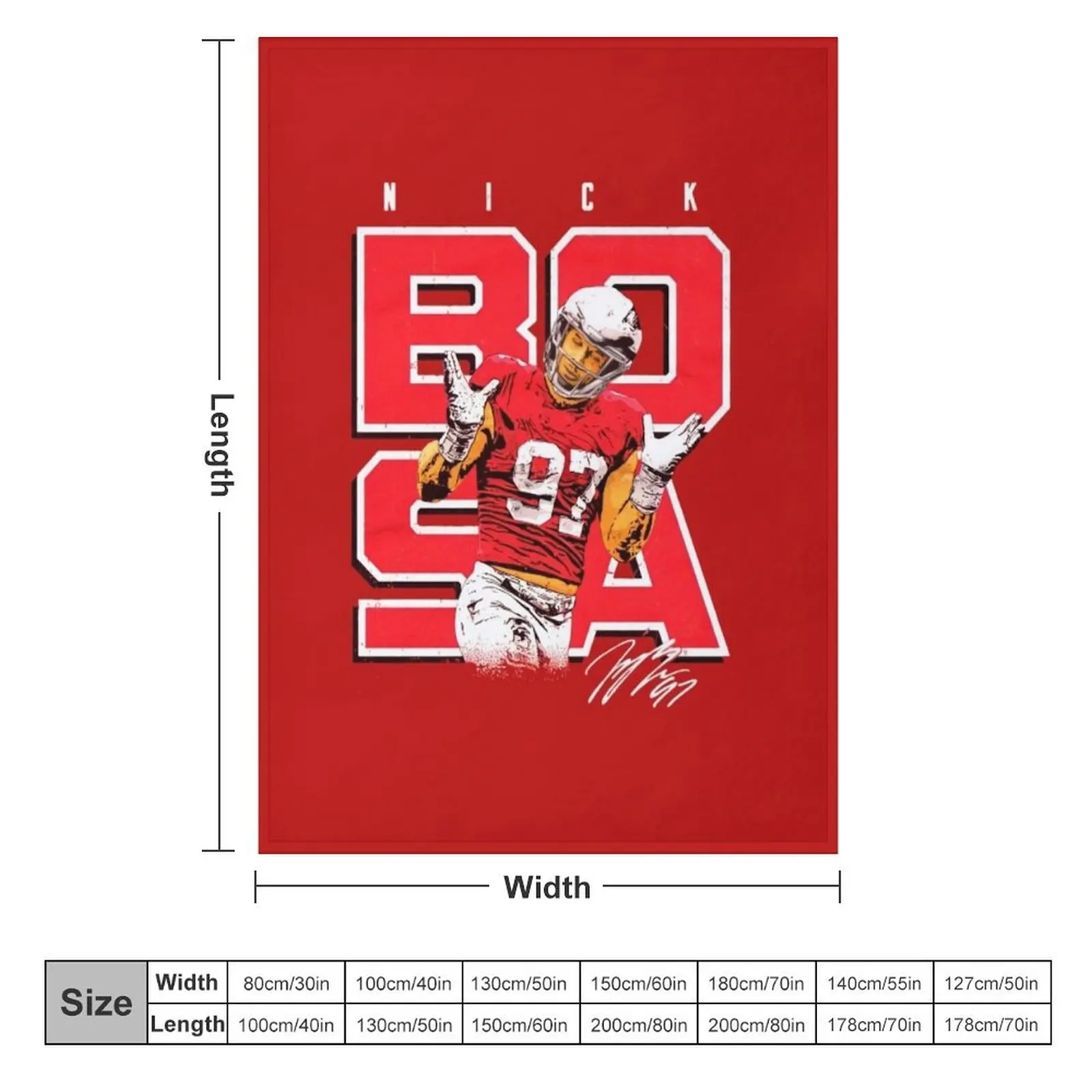 Nick Bosa Throw Blanket Luxury Designer Single Blankets