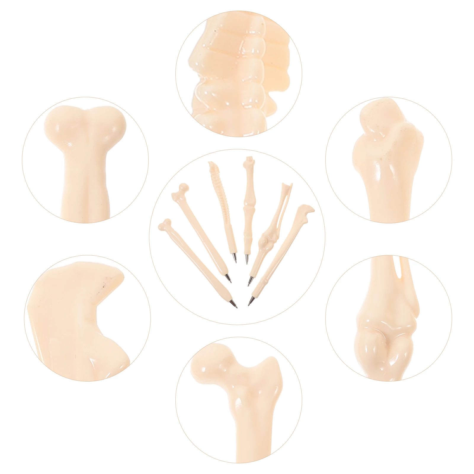 

12Pcs Bone Shape Ballpoint Pens Blue Ink Smooth Writing Creative Halloween Party Office School Supplies Novelty Bone Pens