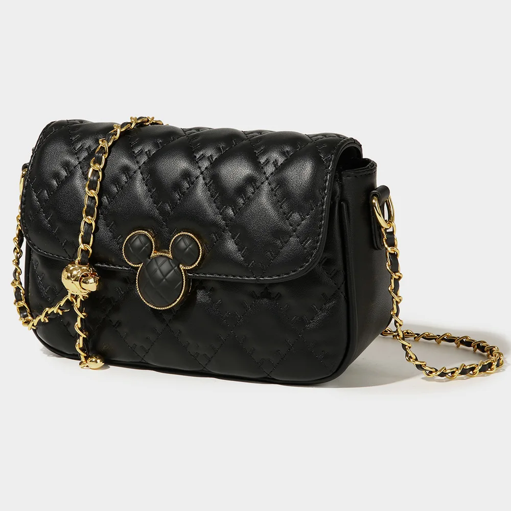 Disney-Mickey Bolsas e Bolsas para mulheres, sacolas PU, crossbody kawaii simples, bolsa de ombro, caso elegante, carteira de anime fofa