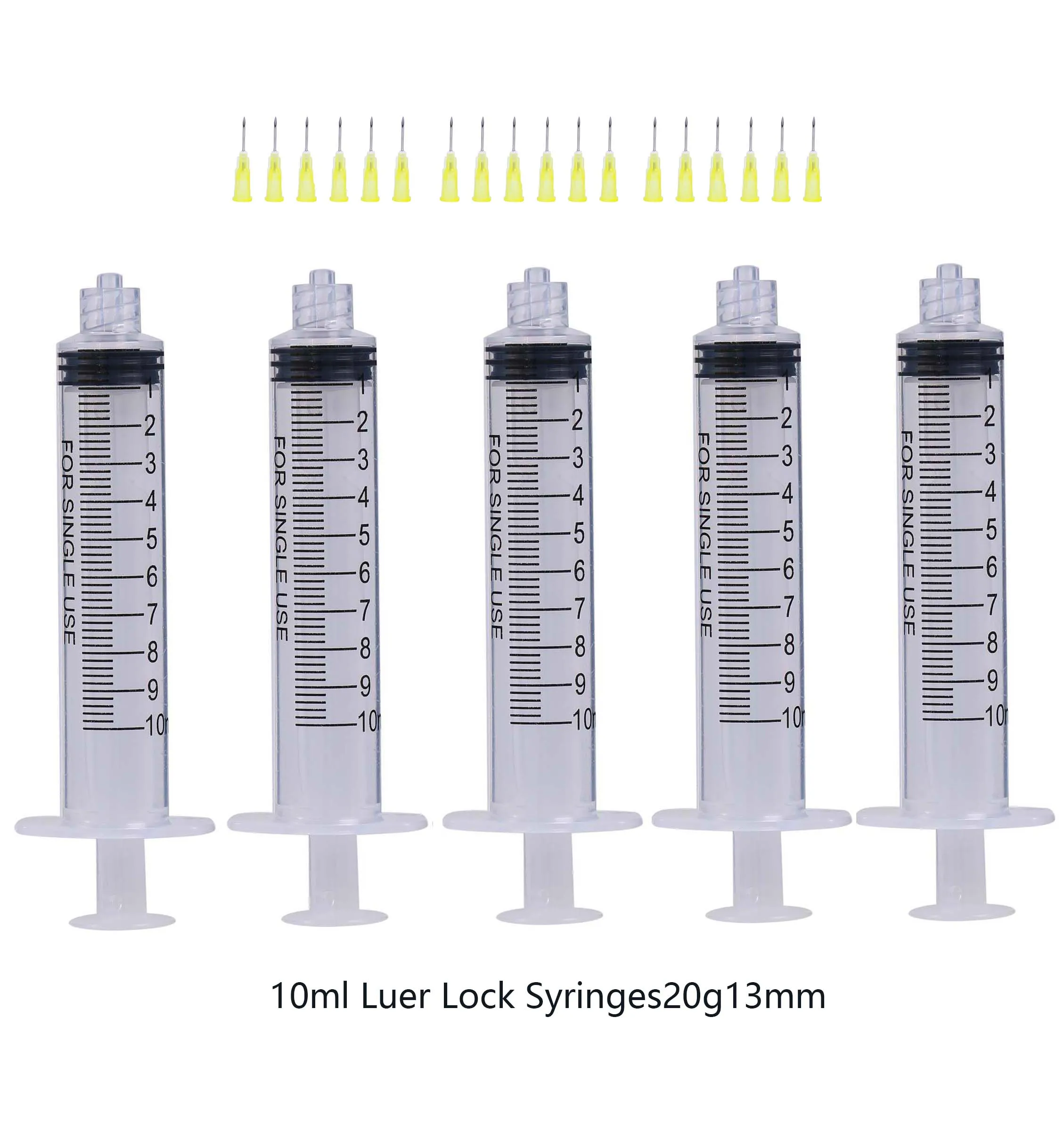10ml Luer Lock Syringes+ 21g38mm + 20g 19g 18g 16g Injection Needles Injection Tool Sharp Pointed Needles Disposable Needle