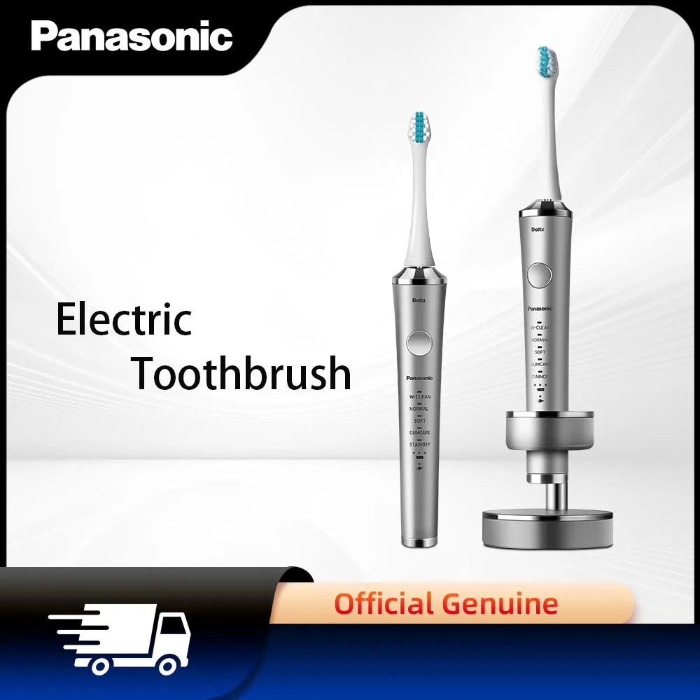 

Panasonic Electric Toothbrush Silver Floating Charging 5 Modes Dupont Bristles Unisex IPX7 Waterproof Home Electric Toothbrush