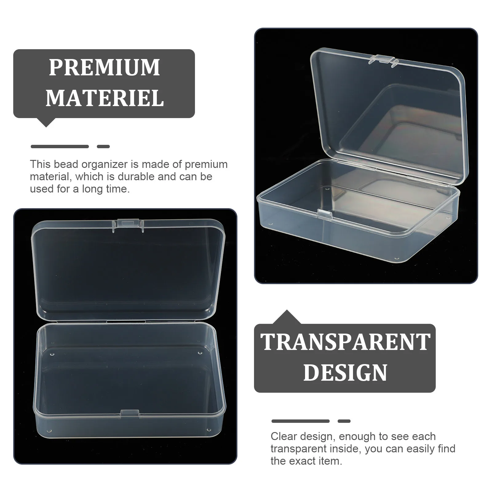 

28pcs Bead Organizer Box Clear Plastic Storage Containers For Jewelry Beads Craft Supplies Small Items Tackle Box Mini