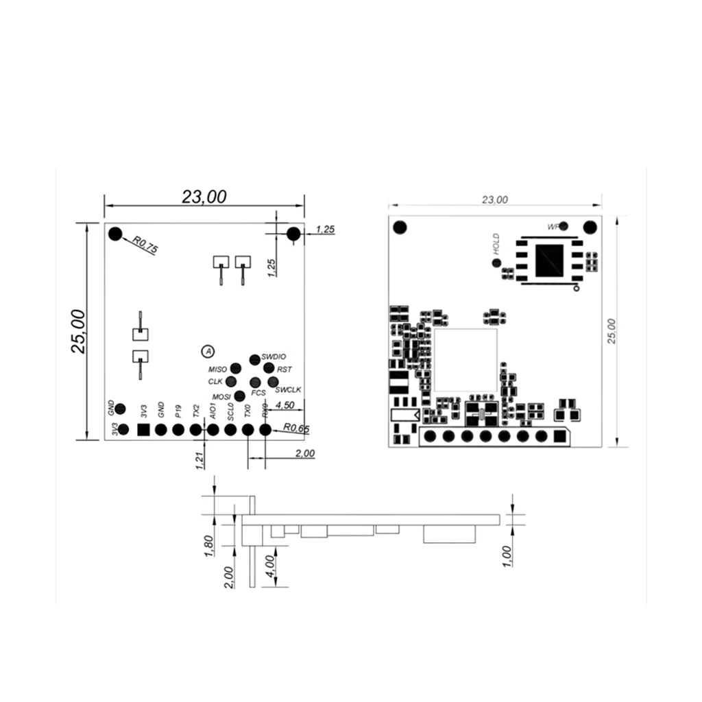 60GHz HLK-LD6002 LD6002C LD6002B Radar Module Human Respiratory Alarm Heart Rate / Falling Detection/ Human Presence Sensor 2T2R