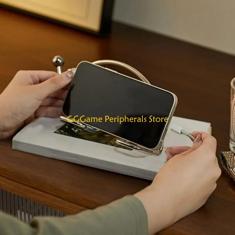 U55B Stainless Steel Phone Stand With Lovely Elephant Design Stable Tablet Support