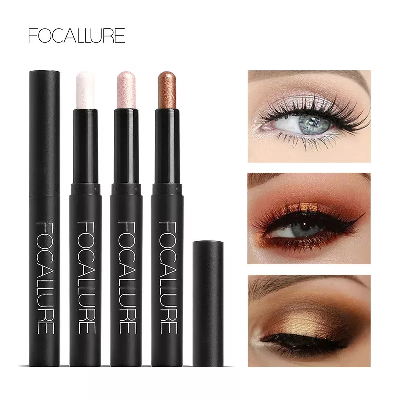 Focal lure 24 Farben matt Lidschatten Stick einfach zu tragen Pigment Frauen Schönheit profession elle einzelne Lidschatten Stift Make-up Kosmetik