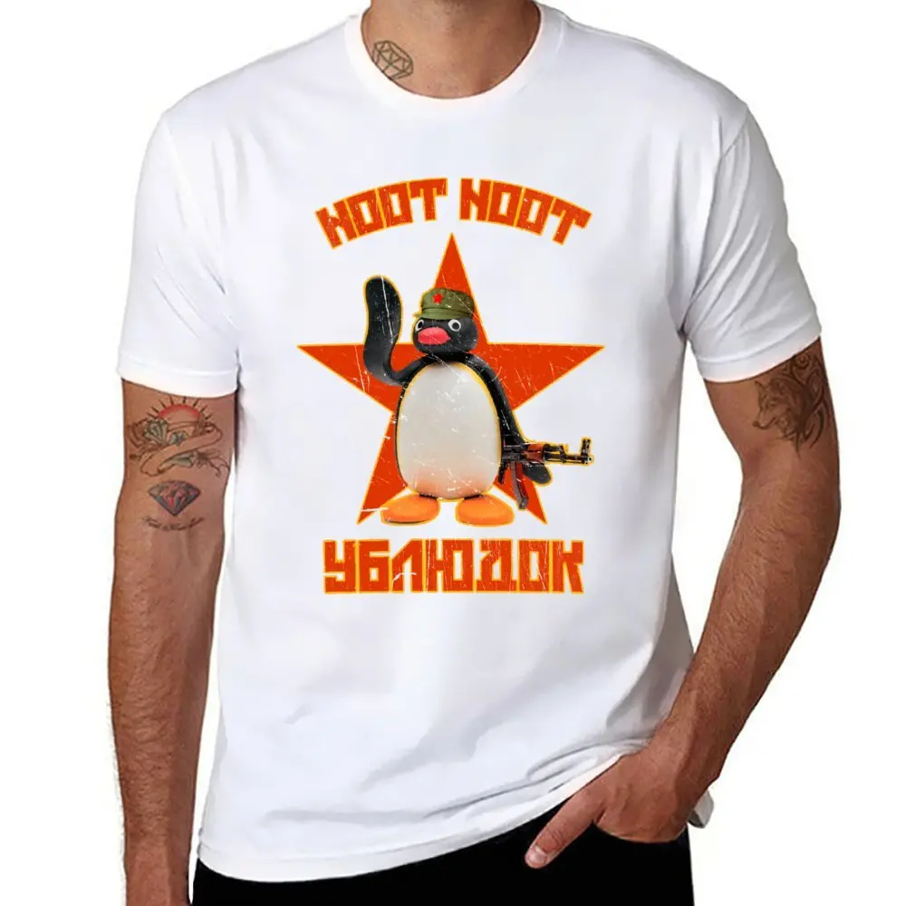 

Comrade Pingu Noot Noot Motherfu Rs Классическая футболка с графическим рисунком Harajuku Kampania Humor Графический Путешествия Европейский размер