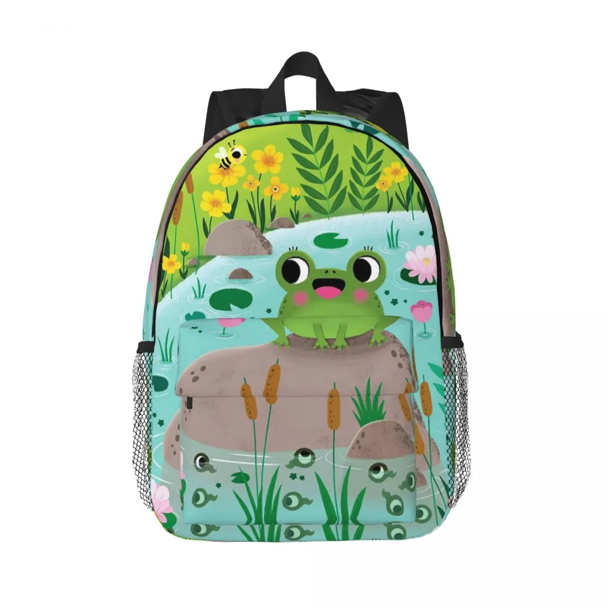 

Frog Kids Cute Backpack Hot Sale Daypack Large Capacity Boys Girls BookBag Shoulder Bags for Men Women Kids School Bag