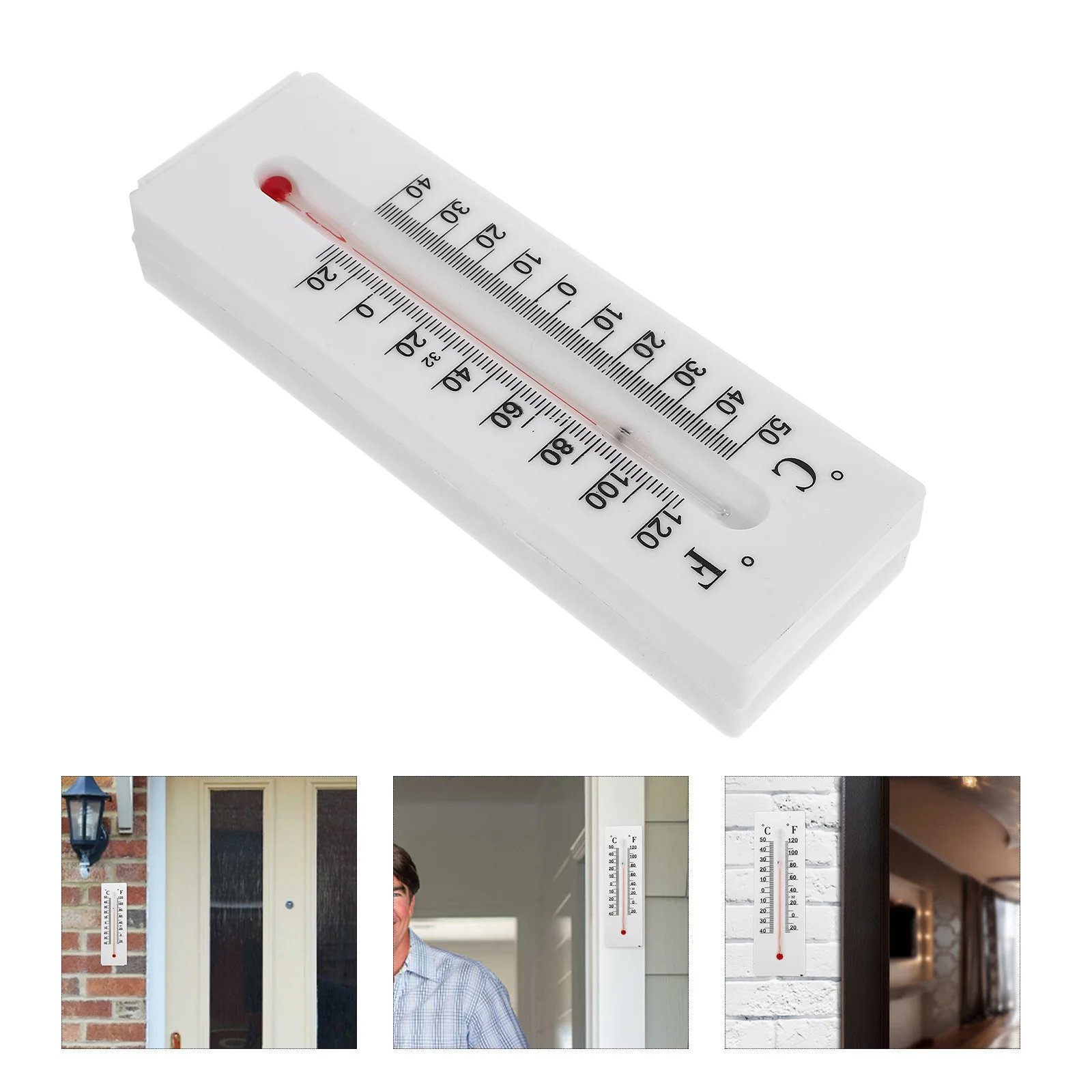 2 Pcs Key Saving Holder Thermometer for outside Outdoor Hide Plastic Hider Office Decor