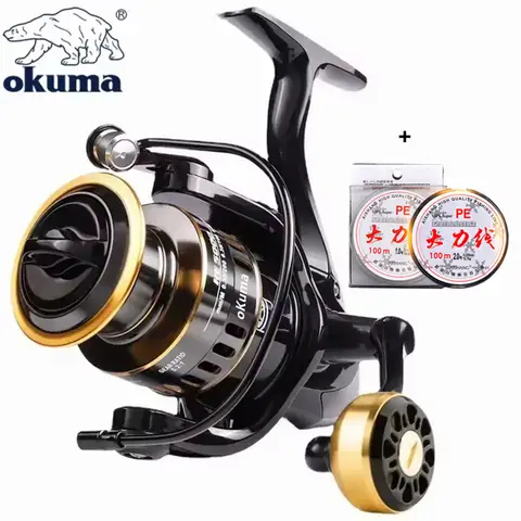 최신 OKUMA HE1000-7000 낚시 릴 금속 볼 그립 스피닝 릴 5.2:1 금속 릴 컵 12KG 최대 드래그