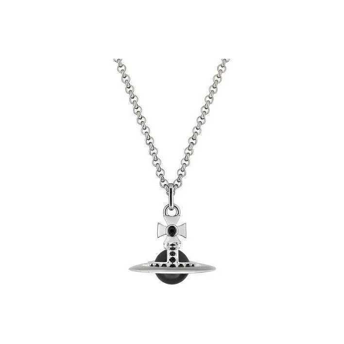 Vivienne Westwood Necklaces Unisex Silver/Black 63020097-02P755