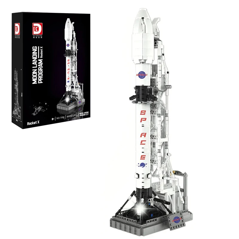 เทคโนโลยีสร้างสรรค์ Space Launch System Rocket Building Blocks ชุดประกอบอิฐโปรแกรม Space Rocket ของเล่นของขวัญเด็ก