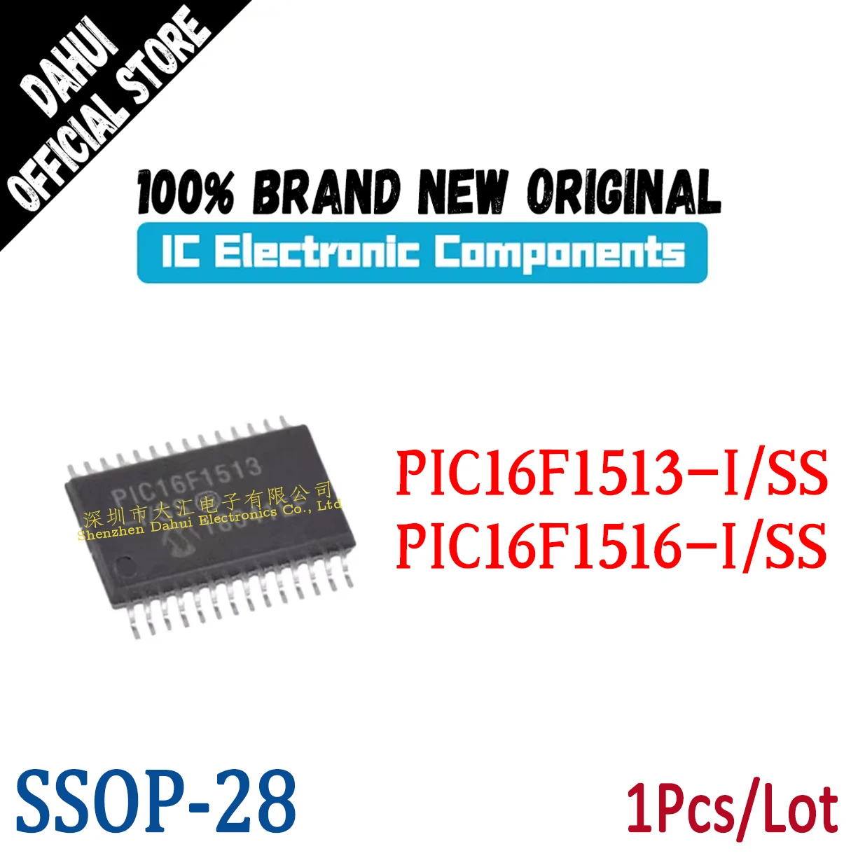 

PIC16F1513-I/SS PIC16F1516 I SS SSOP-28 Microcontroller chip IC new original