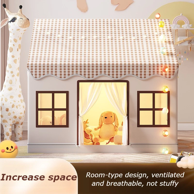 Indoor Children Toy Tent Metal Bracket Kids Toy Tent Multiple Stitching Lines Safety Polyester Fabric Girls Game Tents House