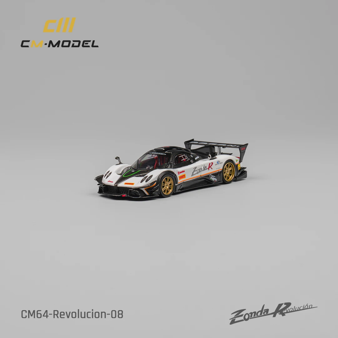 Modèle de voiture Zmoelle R Evolucion Track, course blanche, modèle moulé sous pression, pré-commande, 1:64, CM