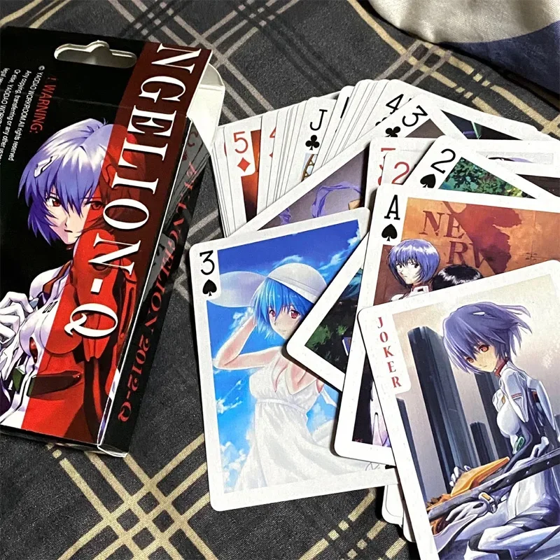 EVANGELION Playing Card Family Party Board Game Fun Poker Cute Cartoon Anime EVA Cards Spot Goods Children\'s Toys Christmas Gift