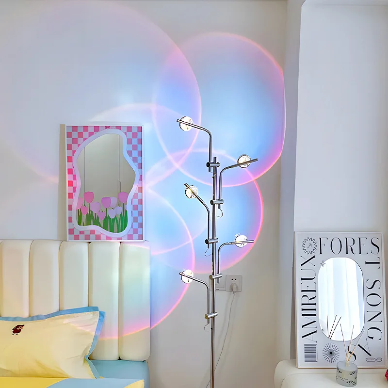 

Light and shadow lamp Living room light and shadow live broadcast room atmosphere living room high-end sense 3 heads 5 heads Lig