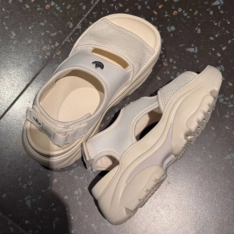 Adidas Clover Sandals Women's Shoes Summer New Heightened Platform Casual Shoes Lightweight Sports Shoes JI2822