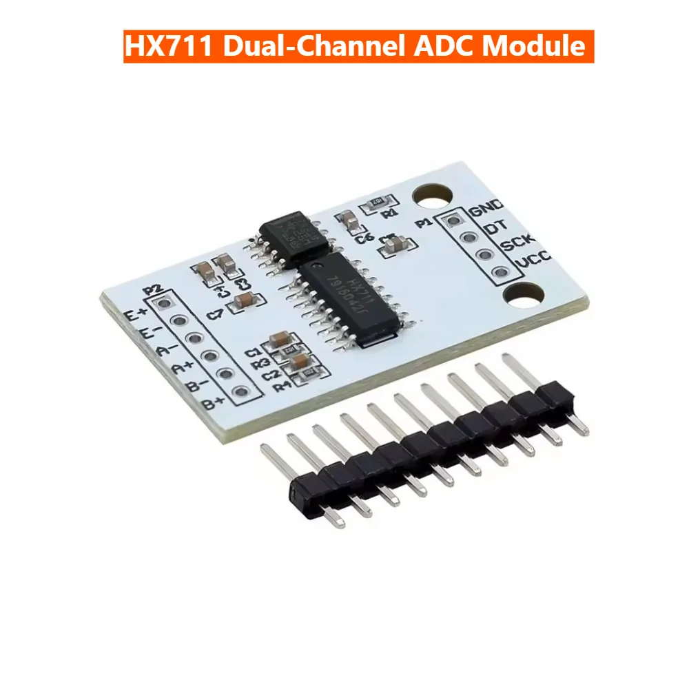 HX711 24-Bit ADC Module Dual-Channel Load Cell Sensor with TL431 External Voltage Reference for Arduino