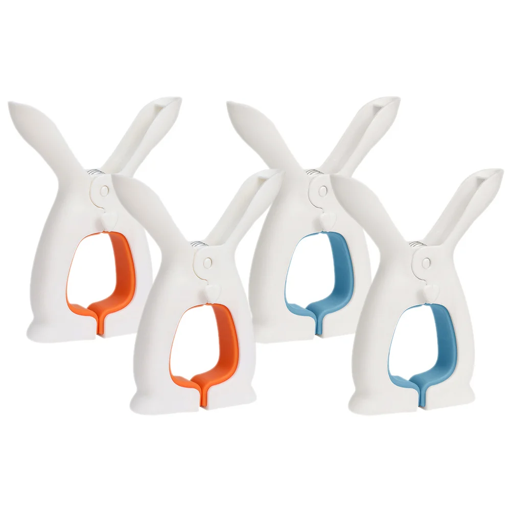 

4Pcs Windproof Clothespins Plastic Non-Slip Clips Laundry Pegs Multipurpose Quilt Sock Hanging Home Beach Towel Fixation