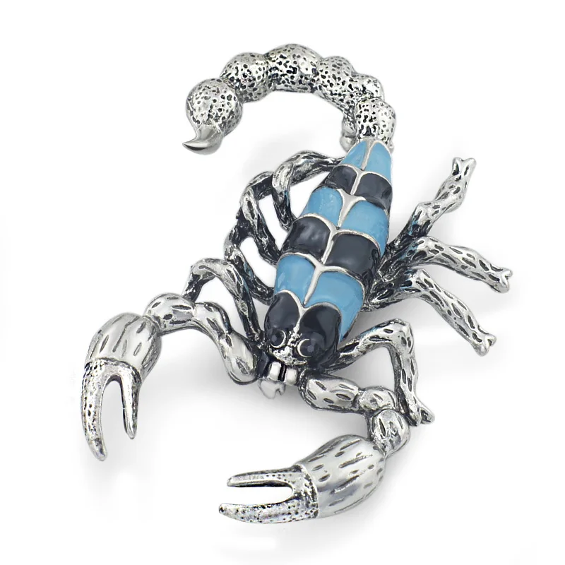 Personality Unique Brooch Crystals Enamel Scorpion Animal Brooches For Women Wedding Accessories Z007