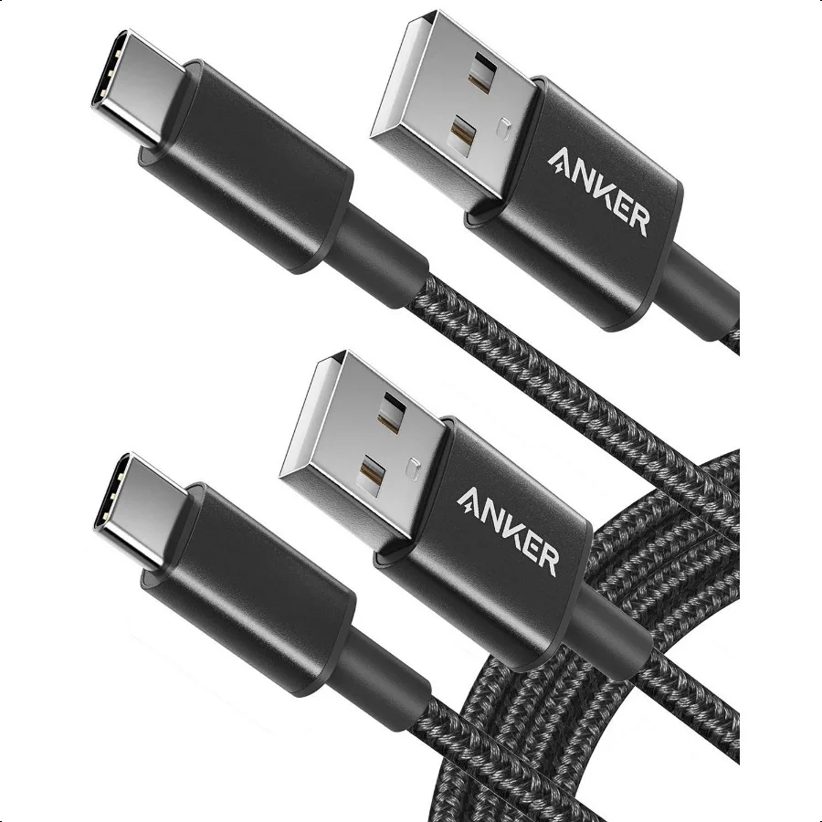 

Anker USB Type C Cable [2Pack 6 ft] Premium Nylon USBA to USBC Fast Charging Type C Cable for Galaxy S10 te 8 LG V20 and Other