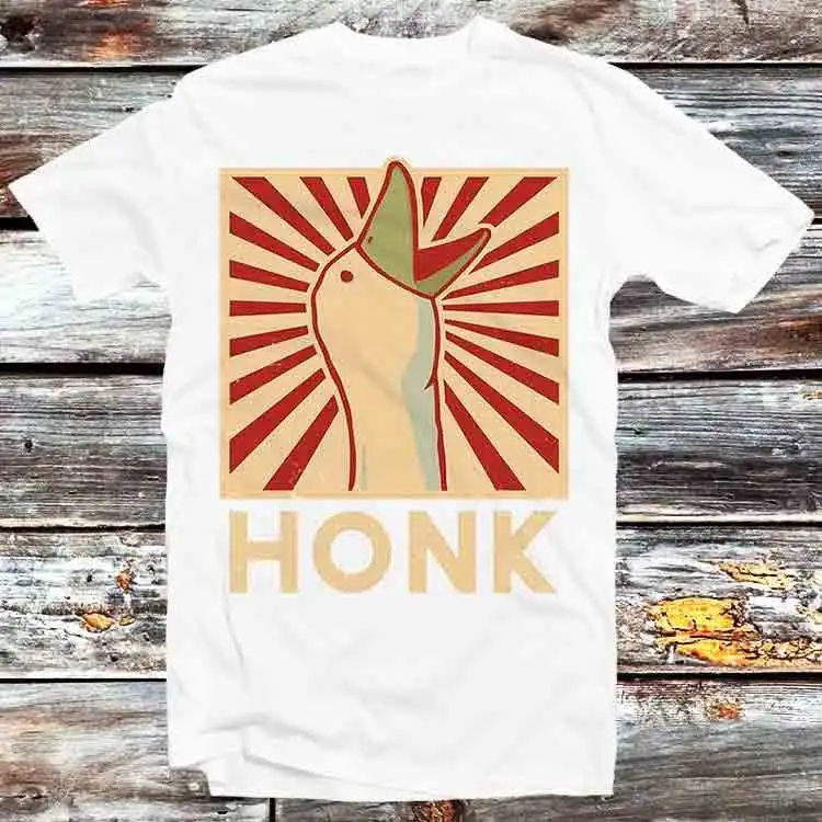 Honk Goose Duck Animal Funny Meme T Shirt Vintage Retro Cool Cartoon Anime Top B424