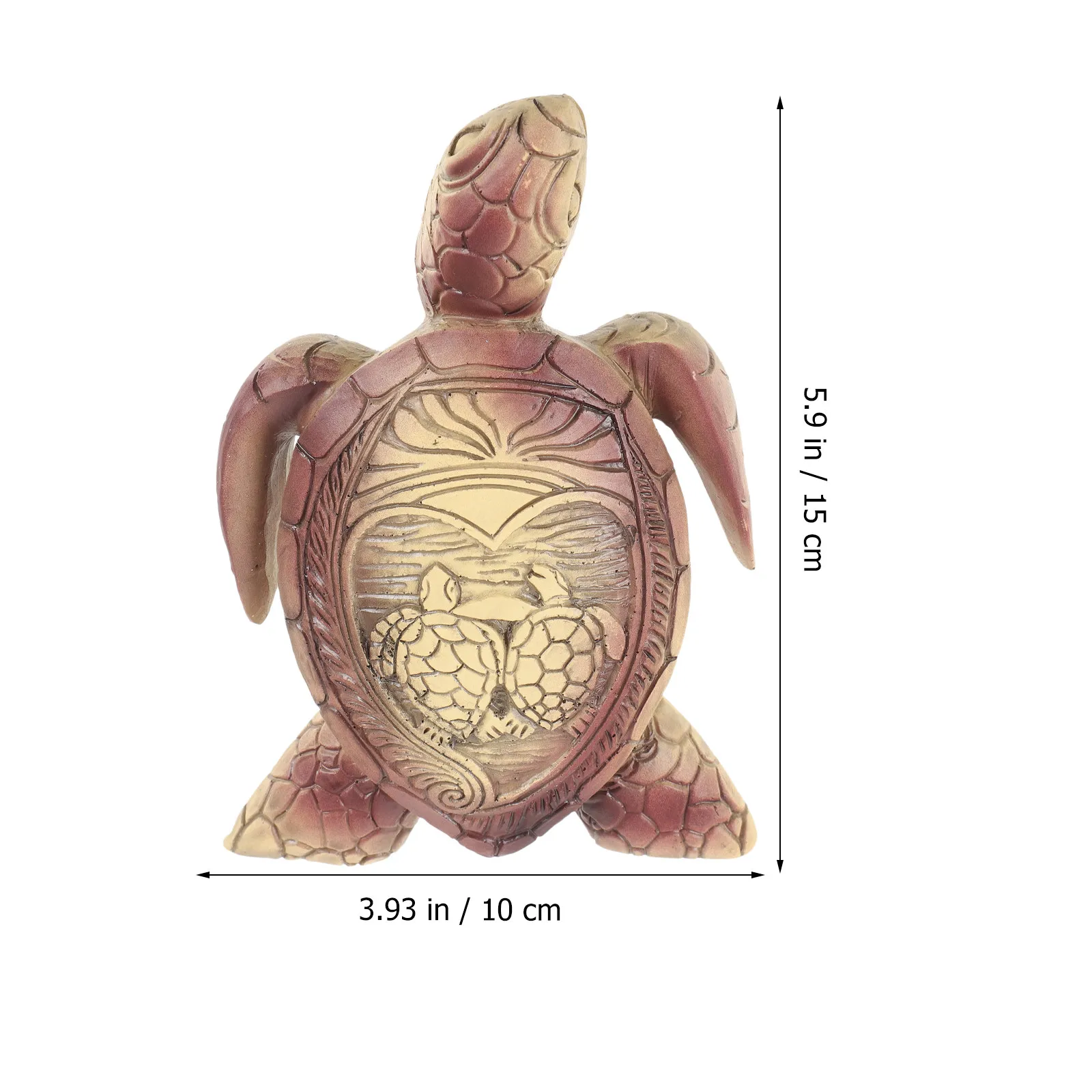 Resin Tortoise Statue Lifelike Hawaiian Sea Turtle Decor for Garden Patio Yard Backyard Desktop Home Office Decoration