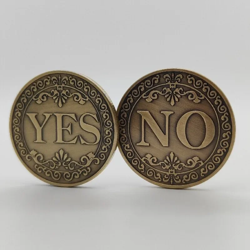 1PC Bronze Yes No Commemorative Coin Collection Gift Souvenir Souvenir Art Metal Antiqu Lovers Craft Gift