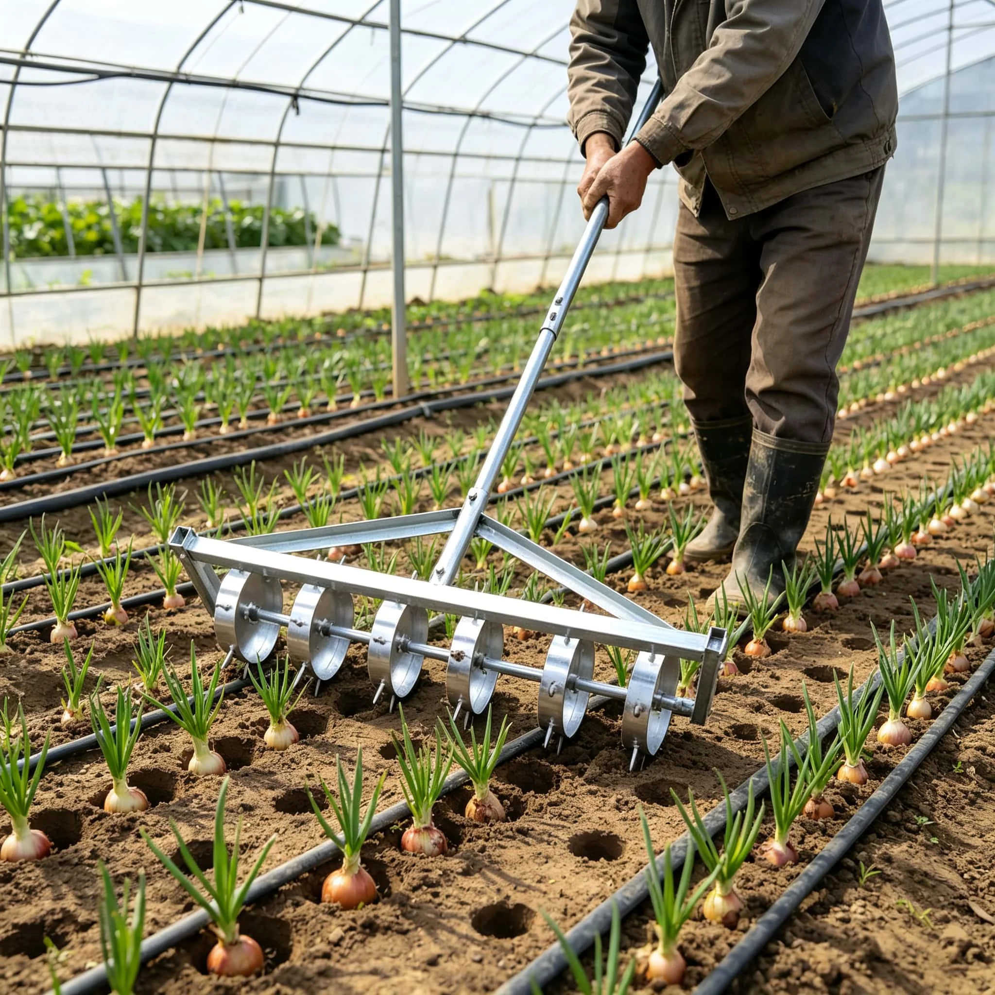 Custom Manual Onion Dibber Planter Farm Garden Soil Hole Puncher For Seedling Planting