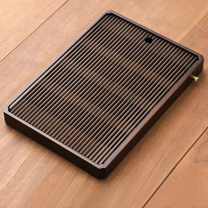 Gianxi-Bandeja of Chinese natural bamboo tea, simple rectangular tea board, Kung Fu tea set, water storage tray 6 Main Sales Bamboo Tray - №5