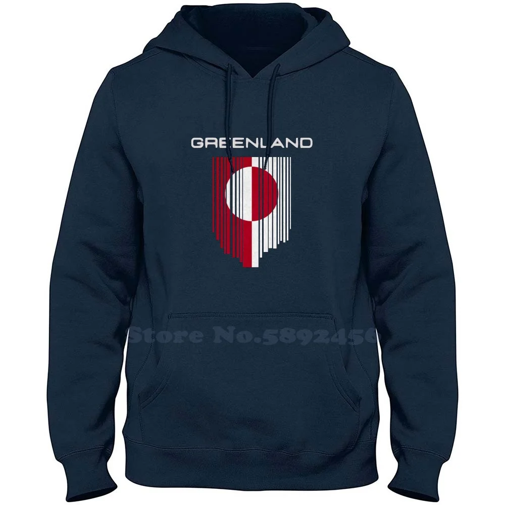 Greenland Flag 100% Pure Cotton Hoodie Nuuk Greenland 2022 I Love Greenland Funny Greenland Greenland Day Vintage Greenland