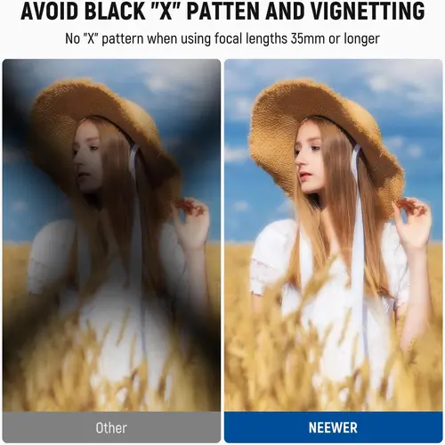 Imagen 2 del producto NEEWER Filtro ND variable 3 en 1 + CPL + difusión negra 1/4, ND2-32, lente de cámara Vidrio HD de polarización circular de densidad neutra