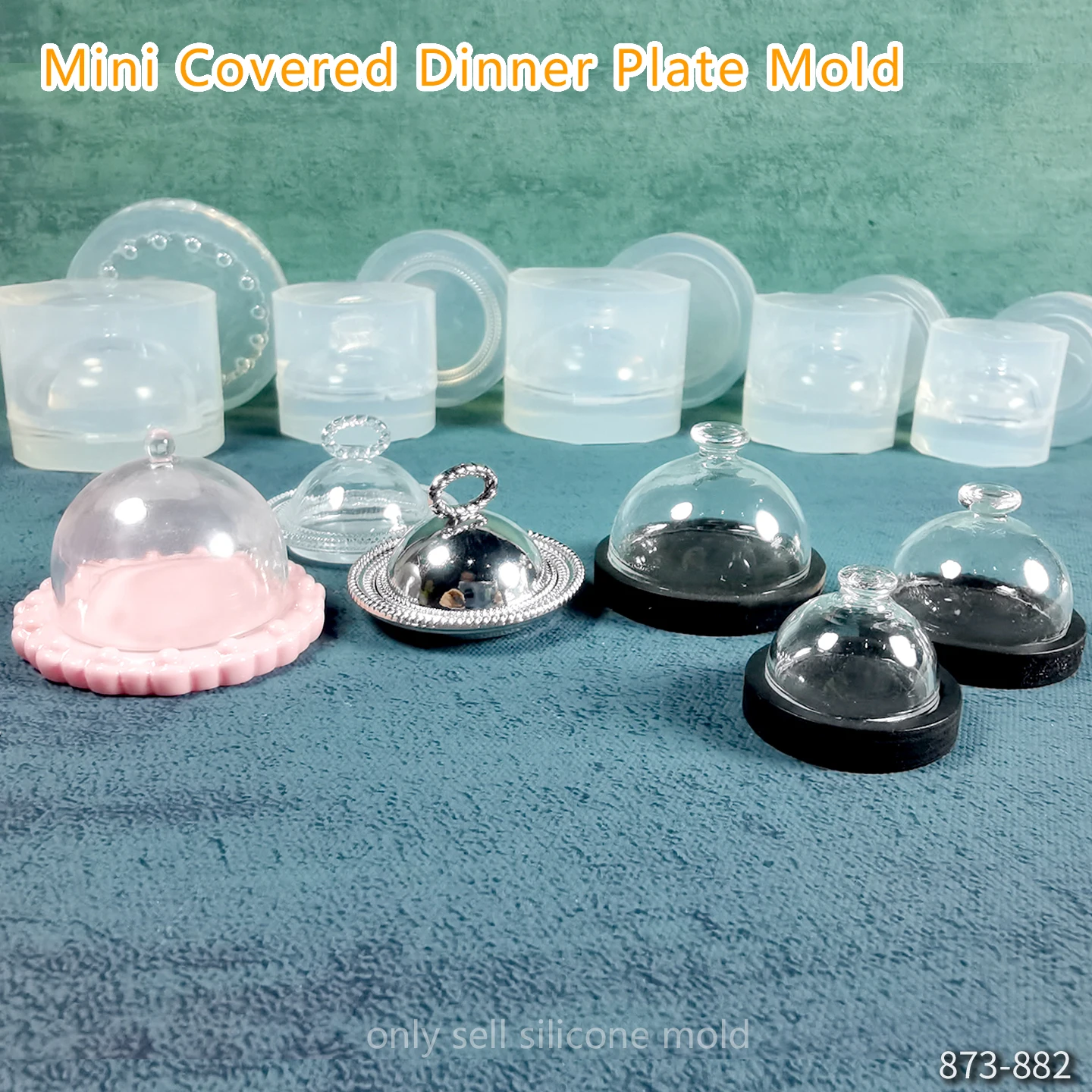 

DIY Handcraft Covered Dinner Plate Mold Epoxy Resin Mold Miniature Pinching Mould Epoxy Resin Mold UV Resin Moldse