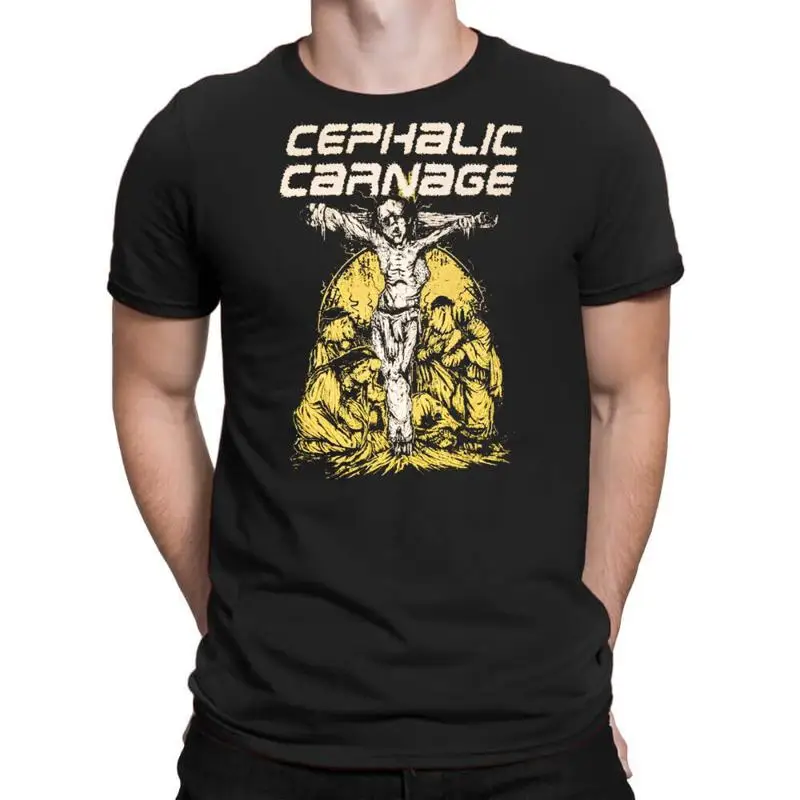 

Лучшая покупка футболка Dark Retro Cephalic Carnage American Art Music S 5XL