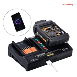 EU Plug Charger WA3875 20V 18v Li-ion battery 2.0A/3.0A charger For Worx WA3520 WA3525 WA3578 WA3575 WA3742 Fast Charge