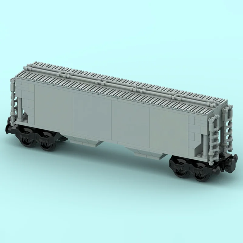 New 266Pcs City Technical Train Tracks Railway Moc Hopper Car Model Building Blocks Diy Creative Ideas Toys Birthday Gift