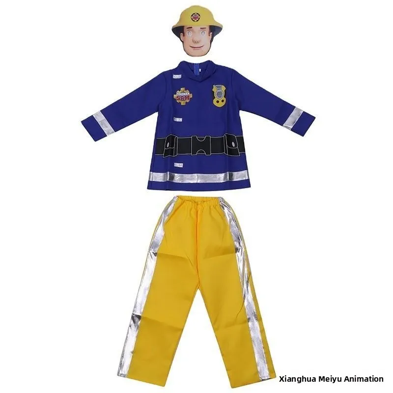 Disfraz de Bombero Sam para loween, Conjunto de Disfraces para Niños, Accesorios para Espectáculos de Tnto, Traje de Bo...