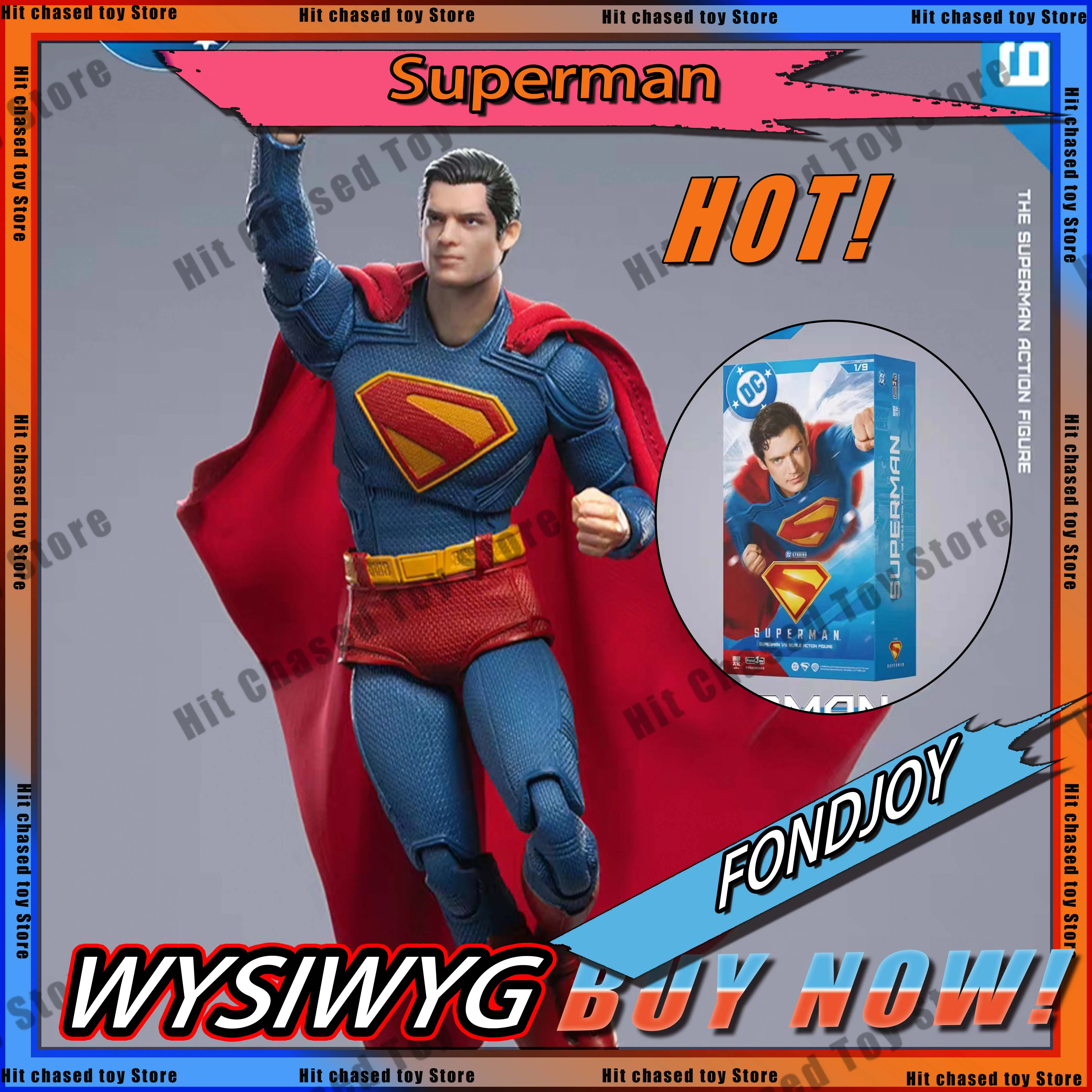 

1/9 Original Fondjoy Superman Action Figure DC Justice League Figures Detective Comics Superman Model Joint Movable Statue Toys