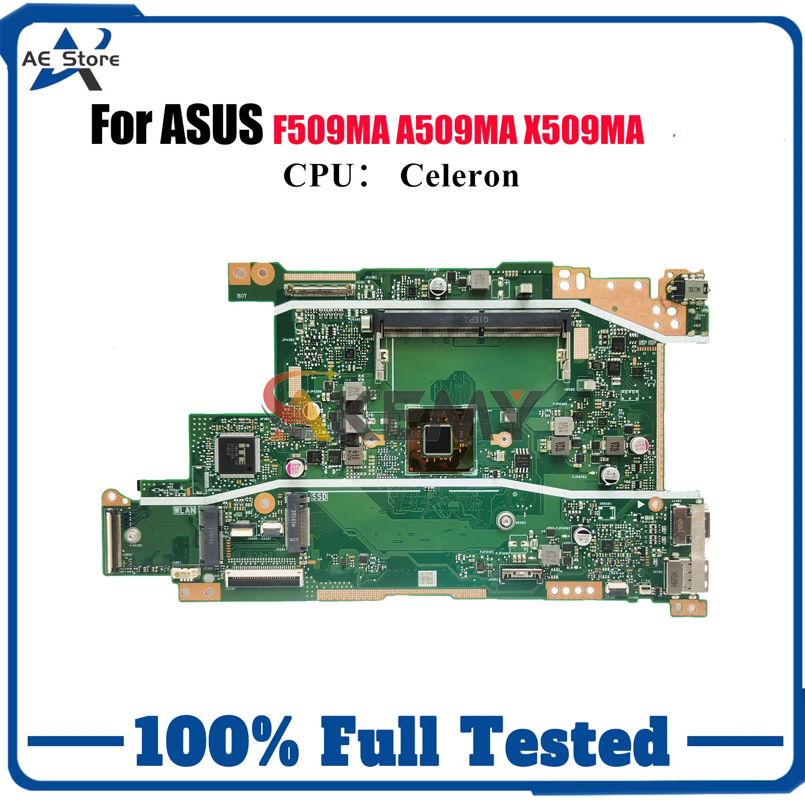 

X509MA Материнская плата для ноутбука ASUS VivoBook A409MA F409MA X509MA X509M A509MA F509MA Материнская плата с процессором Celeron, тест ОК, быстрая доставка
