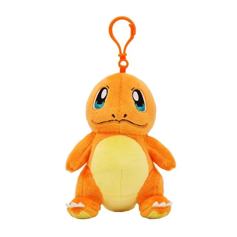 Plush Anime Pokemon Pikachu Mew Psyduck Squirtle Bulbasaur Stuffed Toys School Bag Backpack Pendant Dolls Keychain Gifts