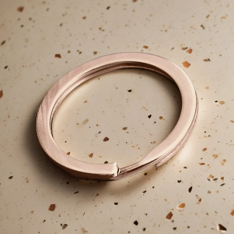 50 stücke 30x2,0 MM Metall Flache Schlüsselbund Bronze Rose Gold Farbe Schlüssel Ring Kette Auto Schlüsselbund Zubehör Weihnachten geschenke Für Männer Frauen – Detail 2