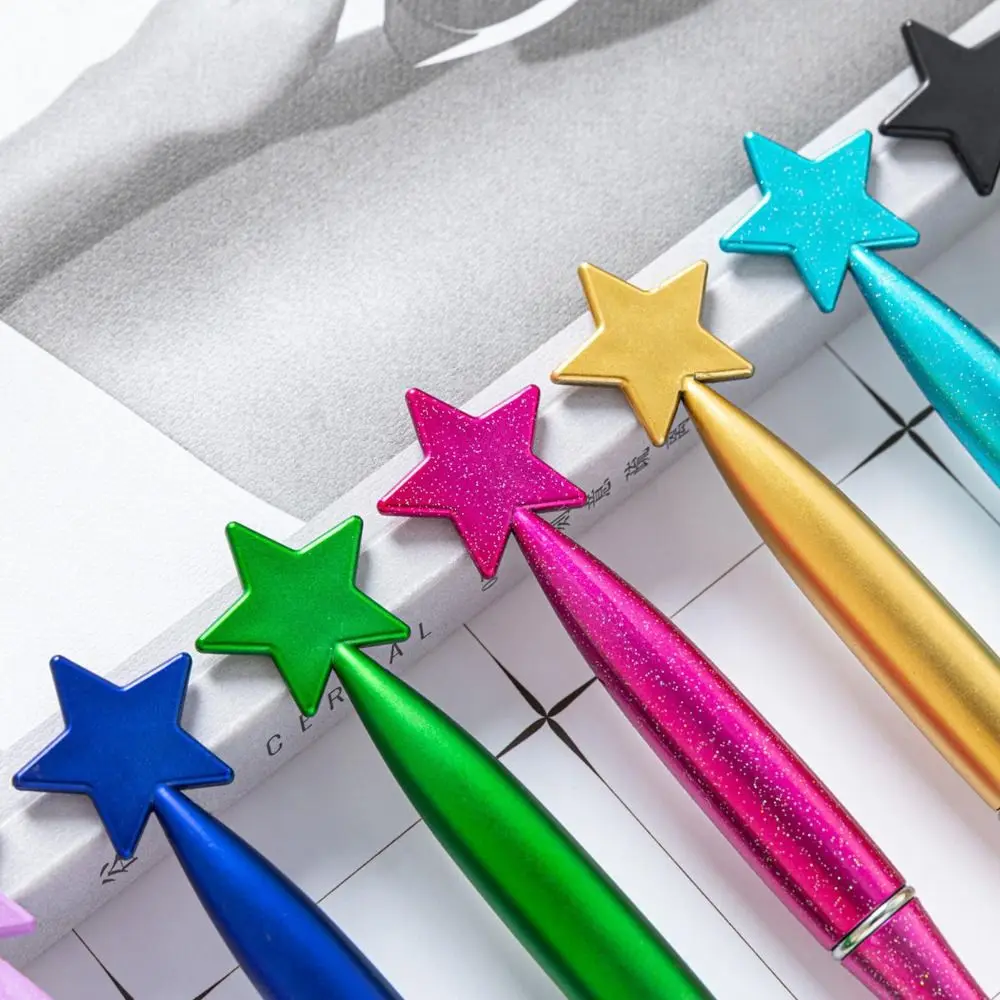 Kawaii Creative Ballpoint Pen Smooth Cute Star Shaped Pen Stationery Supplies Office Gel Ink Rollerball Pens Christmas Gift