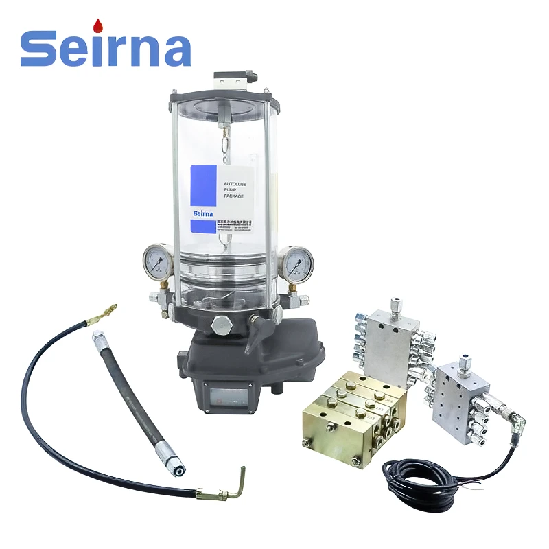 EMCB 24v Electric Progressive Grease Pump 4L/6L/8L Central Automatic Grease Pump For Excavator Loader