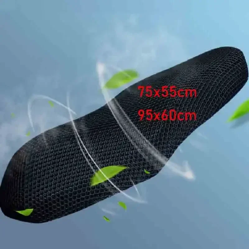 

‌Non-Slip Motorcycle Seat Protector - 3D Mesh Anti-Skid Pad w/ Quick-Install Hook Design