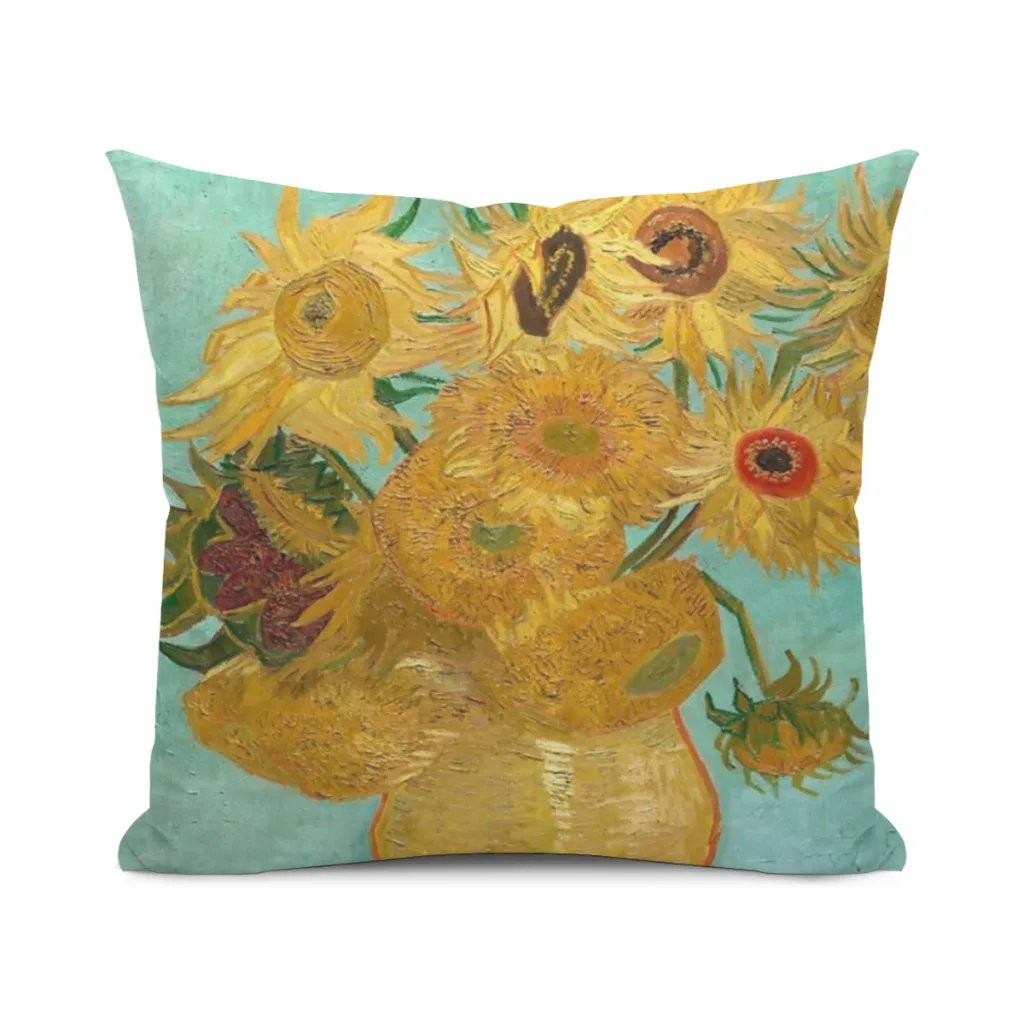 

Vase with Twelve Sunflowers by Vincent Van Gogh 1889 Pillow Cushion Case Dakimakura Cover Decorative Sleeping