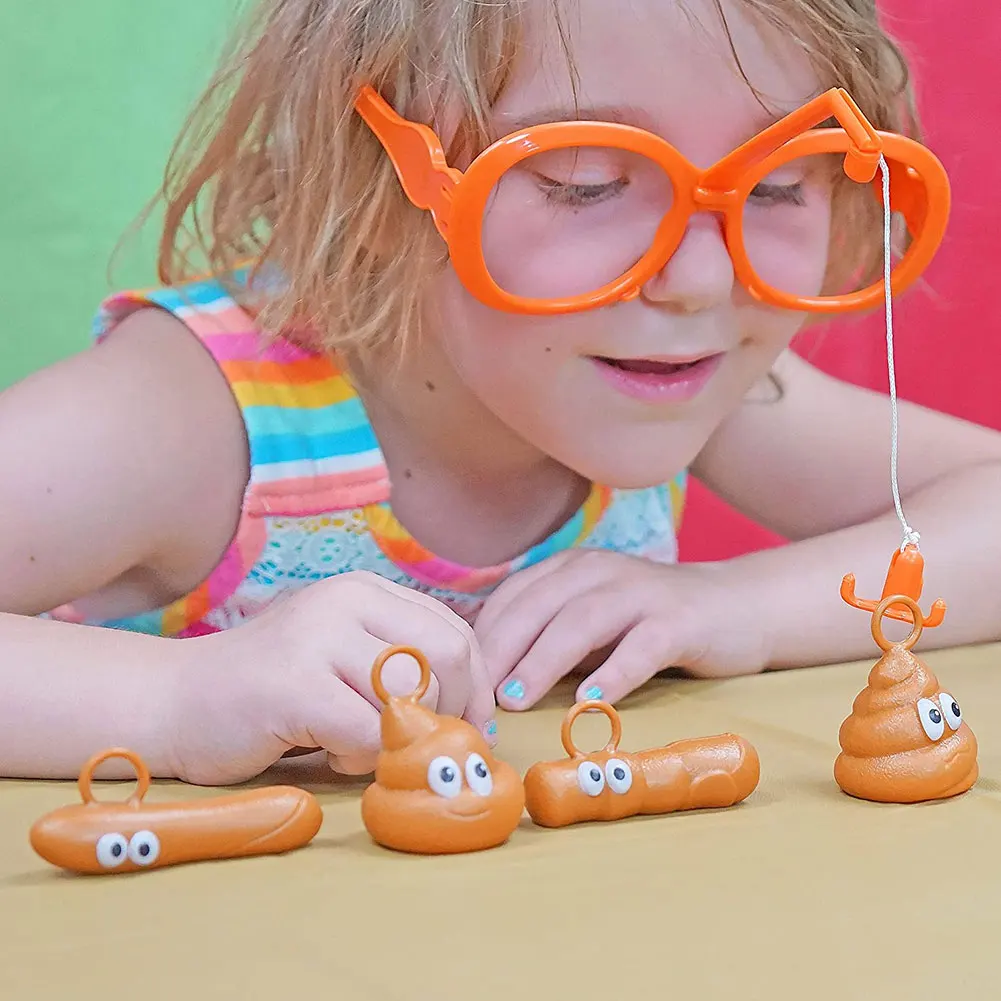 Funny Poop Fishing Game Kids Glasses Hook Poops Game Party Props Glasses  Hanging Poop Head Sports Office Interactive Toys - AliExpress, image size:1001x1001