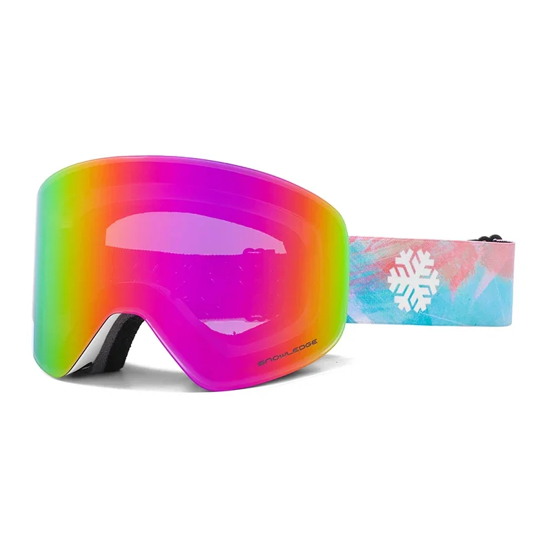 HUBO Sports support custom small wholesale magnetic frameless designer best mirrored snowboard glasses snow ski goggles