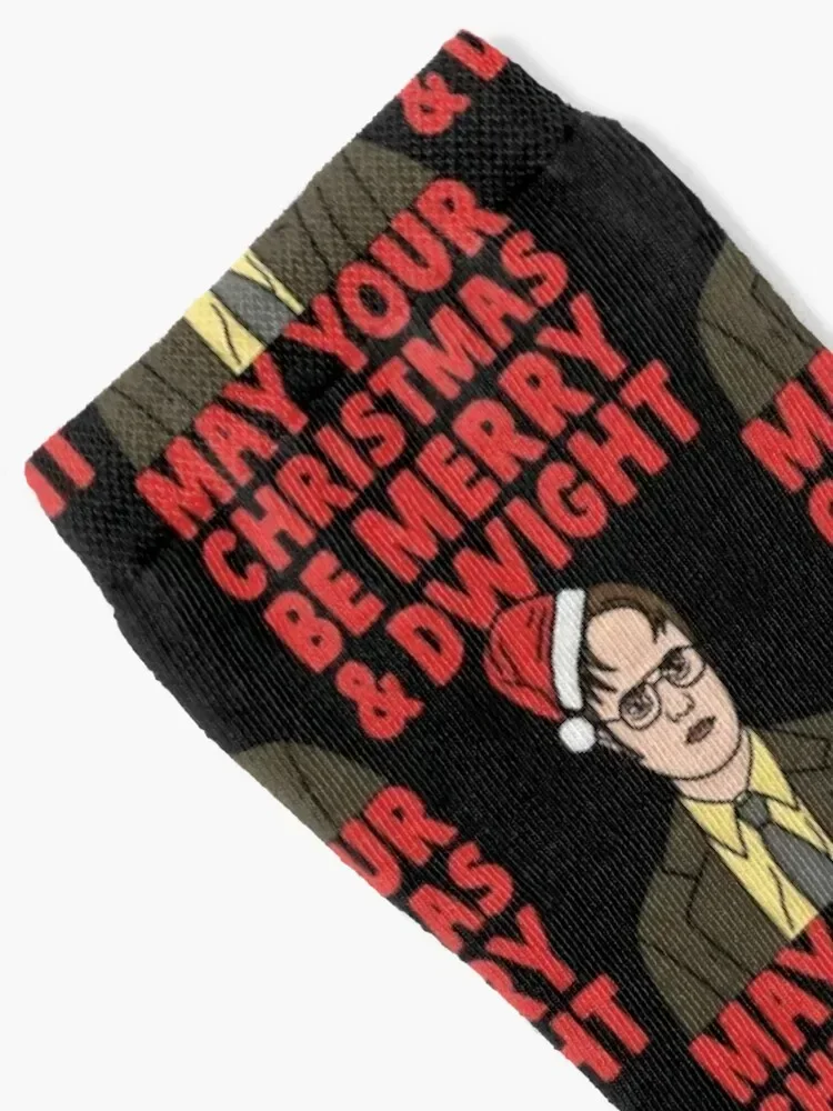 May Your Christmas Be Merry And Dwight Socks anti-slip Argentina sheer Socks Female Men's