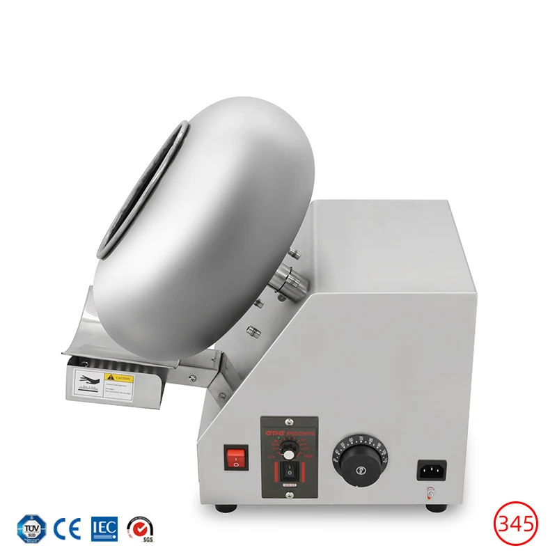 آلة تزيين الشوكولاتة، خلط الحلوى، آلة تلميع آلة تليف صغيرة، طلاء تلوين تلقائي 8 لتر